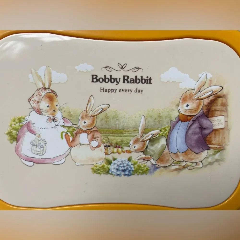 CUTE Bento Box - Bobby Rabbit Happy Every Day Lunch Box with Handles